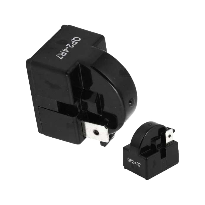 رله کمپرسور یخچال دو پایه – طراحی نیم‌دایره‌ای مقاوم